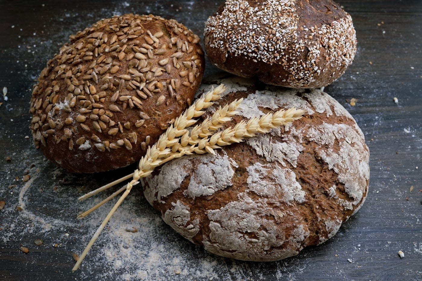 Warm bakery light and freshly prepared food on a morning counter